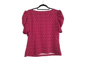 Stretchy rood shirt hartjes S