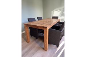 Eettafel teakhout 200x90 cm