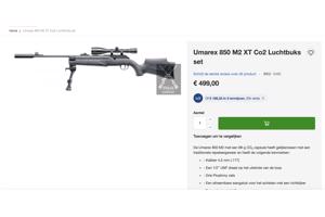 Hammerli 850 buks set met bipod en kijker .177