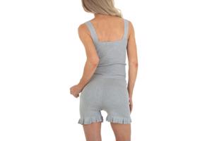 2 delig zomer set stretchy grijs S/M & M/L