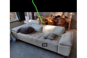 Witte bank namaak leer - Lunetten