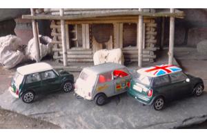 Setje van 3 mini cooper modelletjes