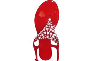 960 Sandalen strass steentjes rood 36