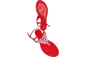 960 Sandalen strass steentjes rood 36