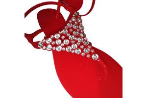 960 Sandalen strass steentjes rood 36