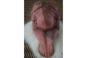 De denker... Houten beeld