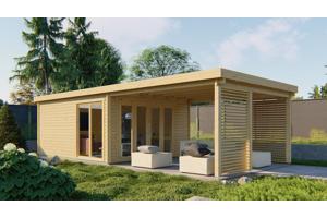 Blokhut - Tuinhuis Casper | 58 mm | vuren onbehandeld