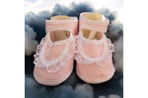 Junior Joy Babyschoenen Newborn Kant Meisjes Roze/wit