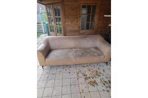 3-zits bank in hypoallergeen (nep)suede cognac kleur