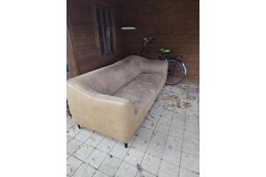3-zits bank in hypoallergeen (nep)suede cognac kleur