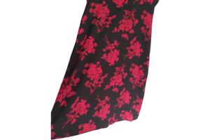 Luchtige zomerjurk zwart rood L