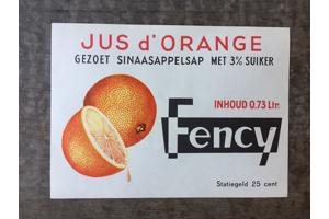 250 stuks Vintage Fency Etiket - Jus d’Orange Groot formaat