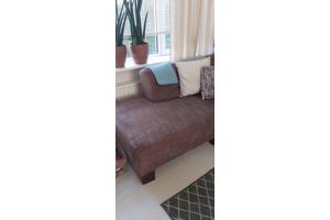 Gratis hoekbank bruine stof