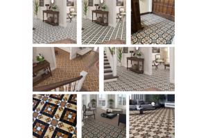 Klassieke Victoriaanse retro patroontegels Vives ceramica