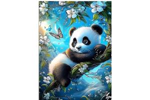 nr 90 Diamond Painting Pandabeer 50x40cm (rond)