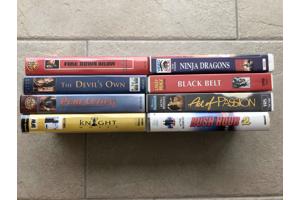 VHS actie misdaad thriller videobanden 8 stuks