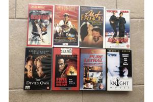 VHS actie misdaad thriller videobanden 8 stuks
