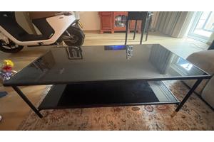 Coffee Table - Black - Glass and Metal