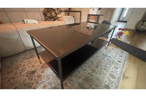 Coffee Table - Black - Glass and Metal