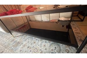 Coffee Table - Black - Glass and Metal