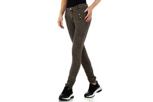 Metrofive zachte skinny broek khaki S/36