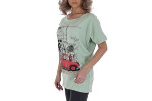 Glo-story one size t-shirt merci licht groen