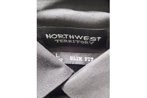 Northwest Slim-Fit Overhemd effen zwart L 41/42