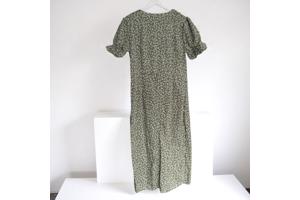 Effordram zomerjurk lang groen wit L