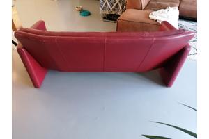 Rode leren leolux bank