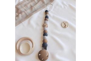 Speenkoord roos grijs beige wit parelmoer