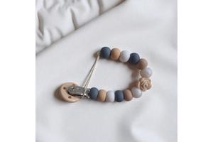 Speenkoord roos grijs beige wit parelmoer