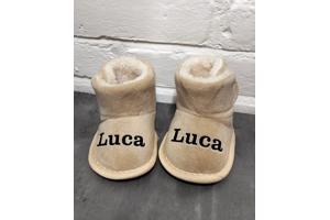 Slofjes bedrukt met naam