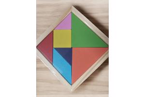 Lg-imports Houten Vormenpuzzel 12 Cm 7 Stukjes - Tangram