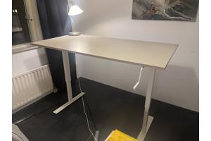 IKEA TROTTEN Bureau zit/sta, wit, 160x80 cm