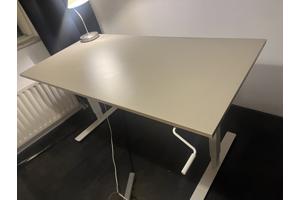 IKEA TROTTEN Bureau zit/sta, wit, 160x80 cm