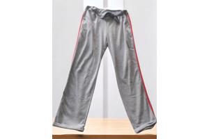 Broek grijs met rode zijstrepen L