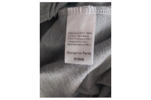 Broek grijs met rode zijstrepen L