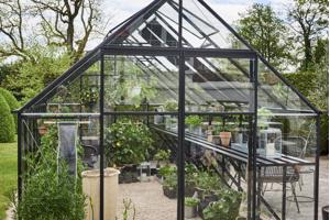 Tuinkas Qube 816, zwart gecoat