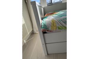 Bedombouw WIT 90x200 met lade voor extra matras