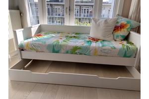 Bedombouw WIT 90x200 met lade voor extra matras