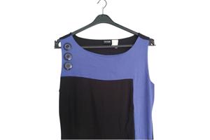 Stretchy jurk zwart paars S/M