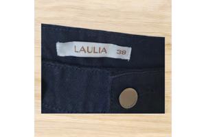 Laulia jeans zwart met sier druk knopen M/38