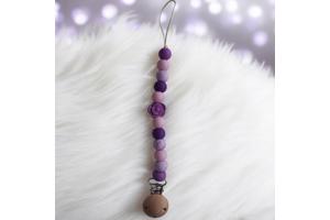 Speenkoord roosje paars lila