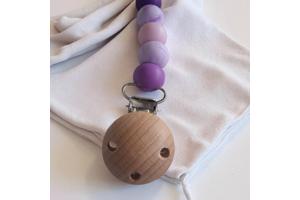 Speenkoord roosje paars lila