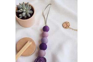 Speenkoord roosje paars lila