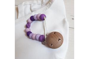 Speenkoord roosje paars lila