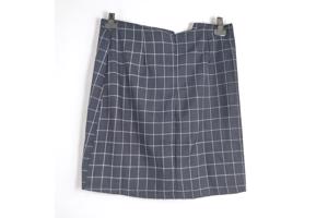 Rok geruit marineblauw met veters M