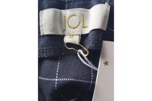 Rok geruit marineblauw met veters M