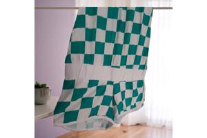 Playsuit groen wit geblokt S