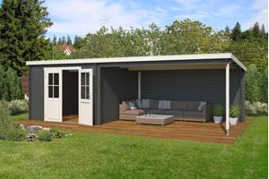 Blokhut met overkapping St. Louis 681x292 Onbehandeld vuren